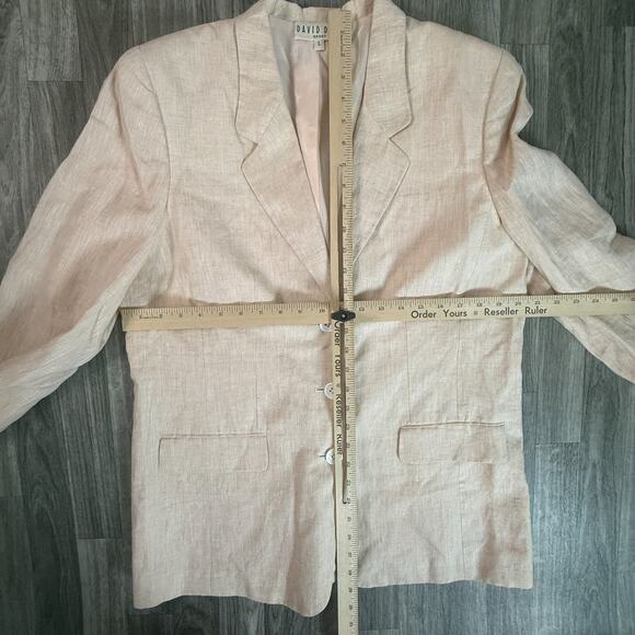 David Dart Sport 100% Linen Blazer Jacket Women’s L Lightweight - Picture 5 of 5